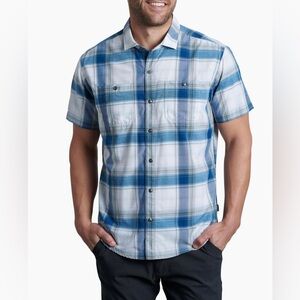 Kuhl men’s “styk” plaid button-up shirt, size medium